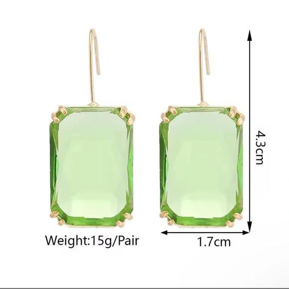 Anthropologie Aquamarine Blue and gold vintage inspired drop earrings - Picture 4 of 9